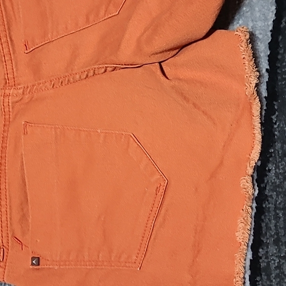 MOSSIMO BURNT ORANGE STUDDED DENIM JEAN SHORTS - Picture 7 of 11